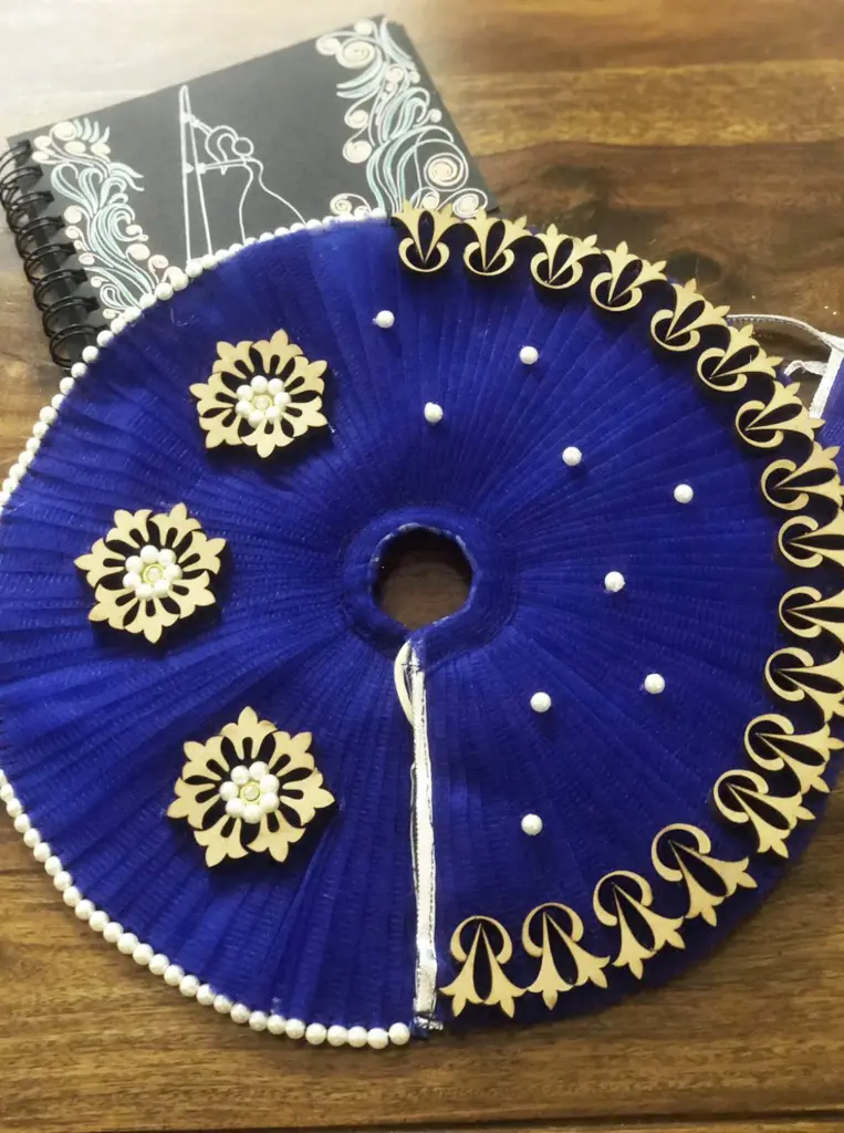  Blue Dress with MDF Work for Laddu Gopal "LG14"