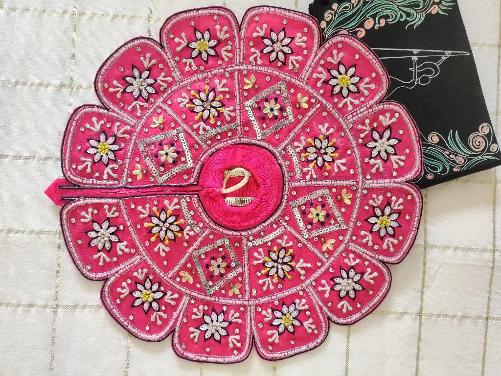 Pink Hand-Embroidered Laddu Gopal Dress "LG79"