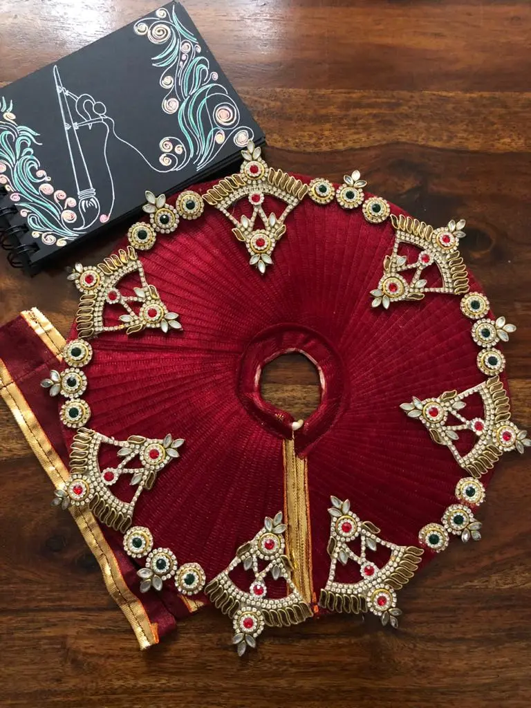  Stone Patch Work Dress for Laddu Gopal "LG6"