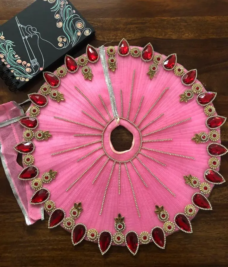 Pink Stone Patch Work Laddu Gopal Dress"LG01"
