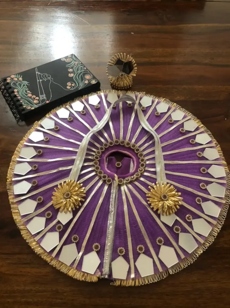 Gota Patti & Mirror Work Dress for Laddu Gopal "LG13"