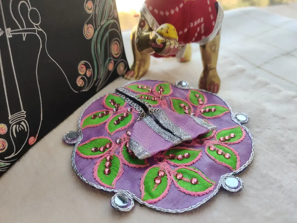 Green Thread Work Dress for Laddu Gopal "LG65"