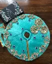 Sky Blue Stone Patch Work Dress for Laddu Gopal "LG7"