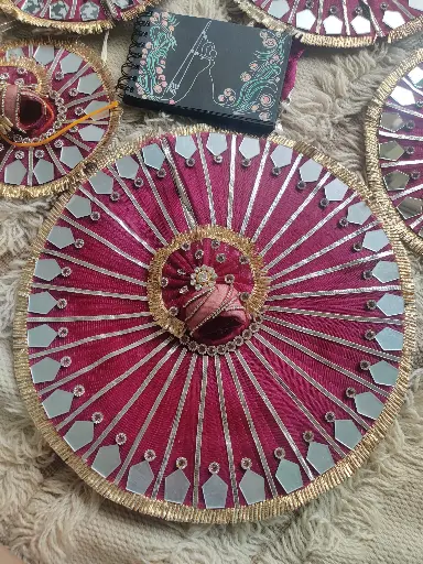Gota Patti & Mirror Work Dress for Laddu Gopal "LG13"
