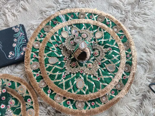 Gota Patti, Mirror & Stone Patch Work Dress for Laddu Gopal "LG27"