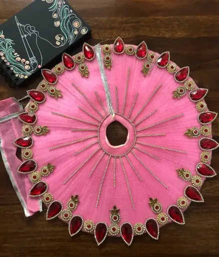 Pink Stone Patch Work Laddu Gopal Dress"LG01"