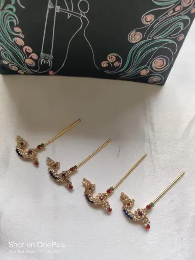 tone-Studded Peacock Bansuri "BA13"